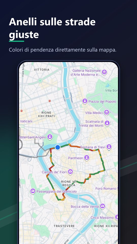 Percorso ad anello sulla mappa